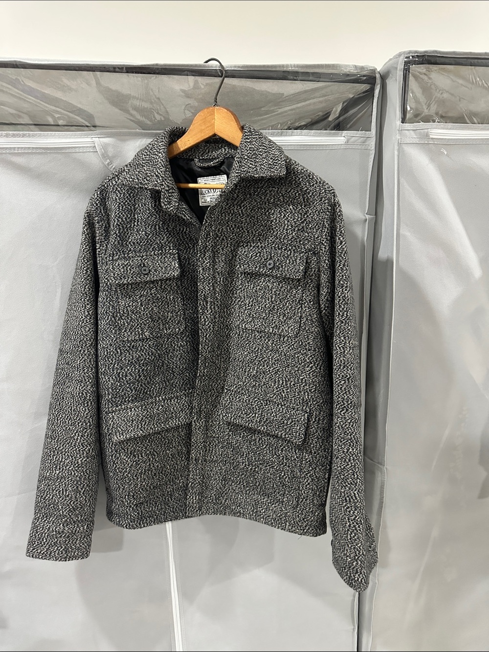 Lucky Brand Gray Black Tweed Field Jacket
